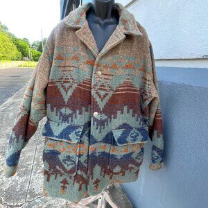 Men's XL Vintage Woolrich Southwest Button-Down Chore Coat